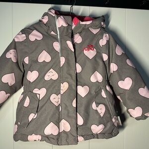 ✨5/$30✨Jupa Kids Heart Print Jacket - Gray and Pink